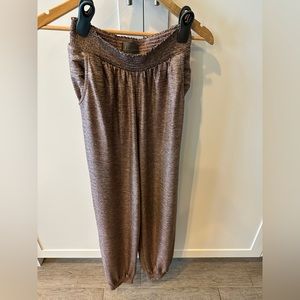 Anthropologie Rose Gold Sparkle Joggers